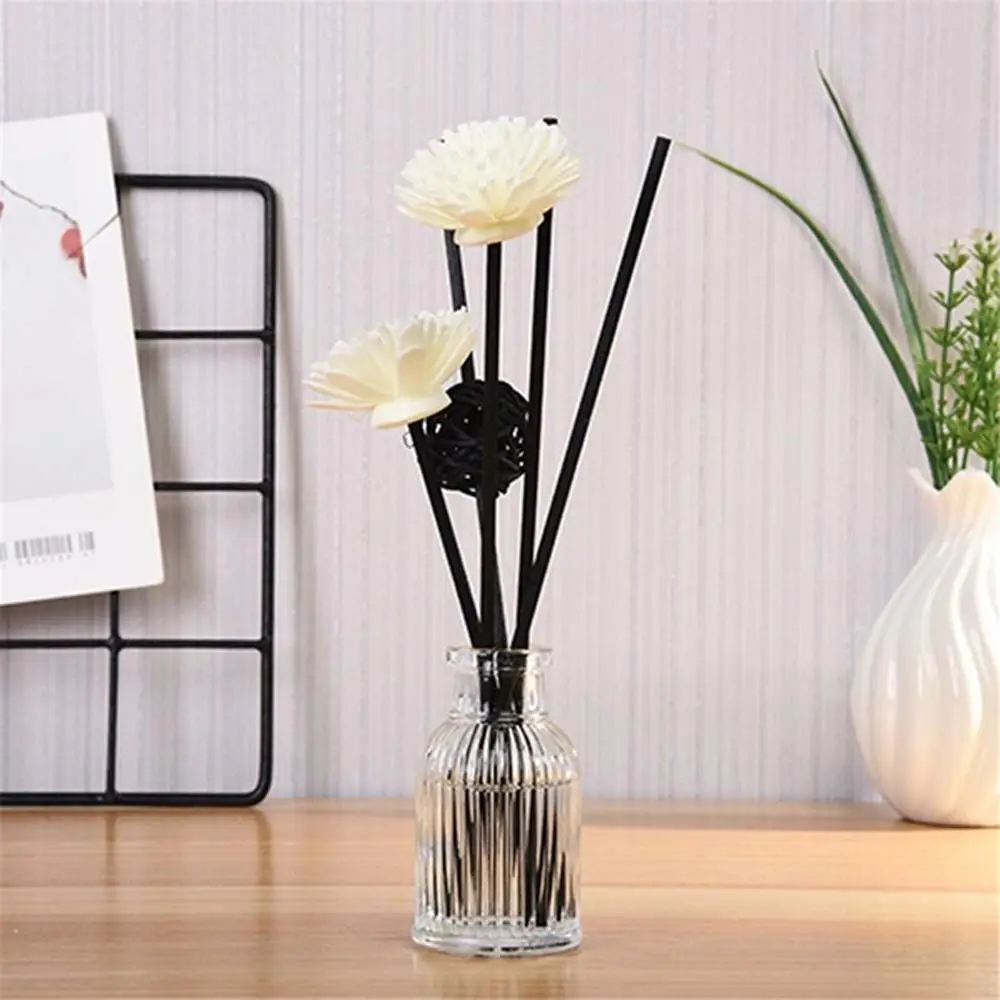 Black Rattan Reed Diffuser Sticks Replacement Fiber Essential Oil 20cm 3mm