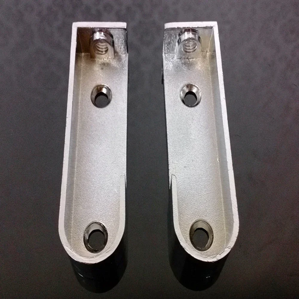 Heavy duty 2Pcs Set Zinc Alloy Oval Wardrobe Rail Bracket Non slip Polished Wall Mounted Strong and Perfect for Hanging Clothes