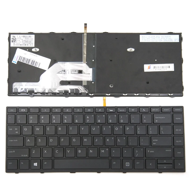New Russian keyboard for HP Probook 430 G5/440 G5 black frame no backlit 
