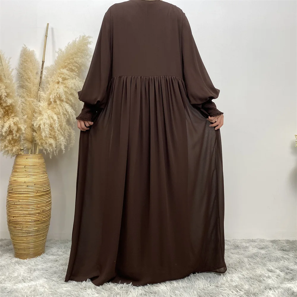 

Islamic Dresses Muslim Abayas for Women Front Zipper Luxury Turkey Party Long Dresses Dubai Modest Robe Ramadan Kimono Kaftan