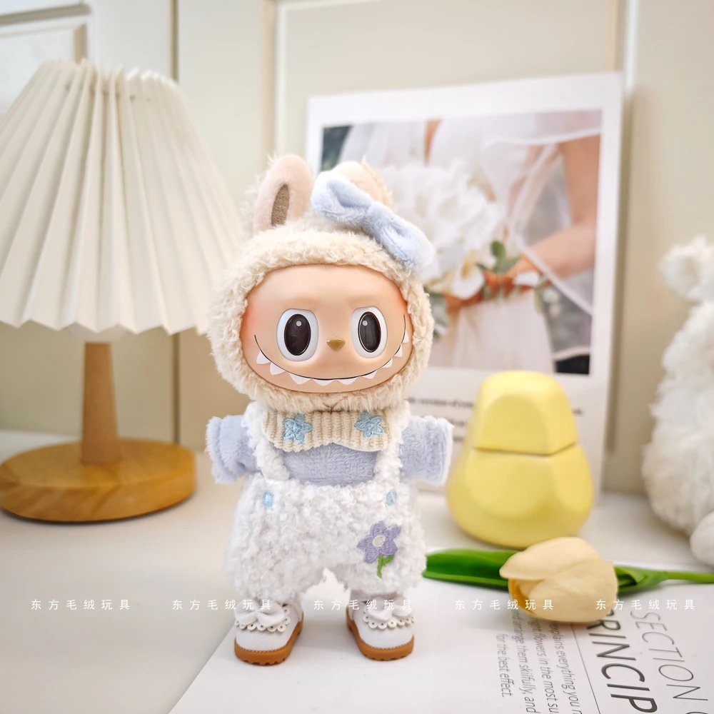 thumbnail image 1 of Muñeca Labubu de alta calidad, solo ropa de moda, figura modelo, muñeca, ropa pequeña, sudadera con capucha a juego de colores, adorno, lindo regalo de Navidad, 1 of 5