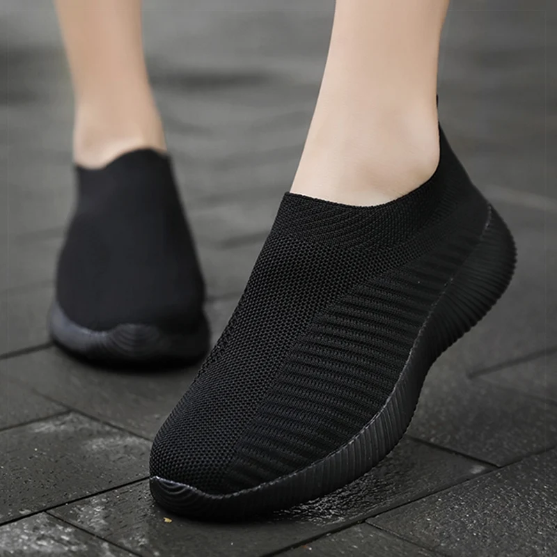 Women Sneakers Slip On Sock Shoes Women Flat Casual Sneaker Women's Sports Shoes Breather Vulcanize Shoes For Women Zapatillas 
