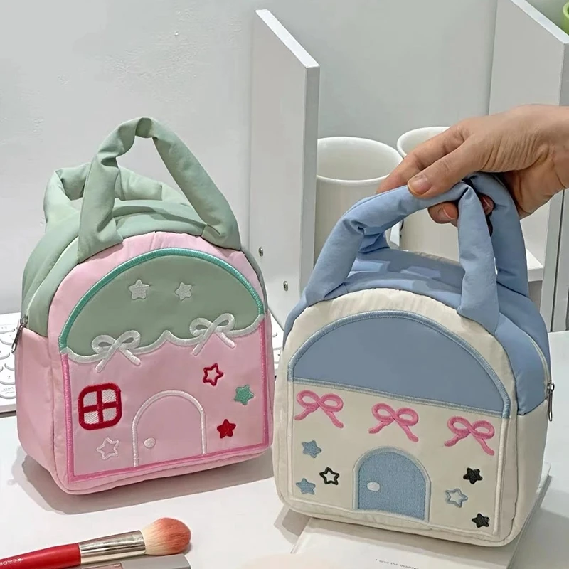 여성용 화장품 가방, 카와이 메이크업 파우치, 대형 메이크업 도구, 휴대용 여행 워시백, 화장품 보관 가방, 가정 목욕 용품