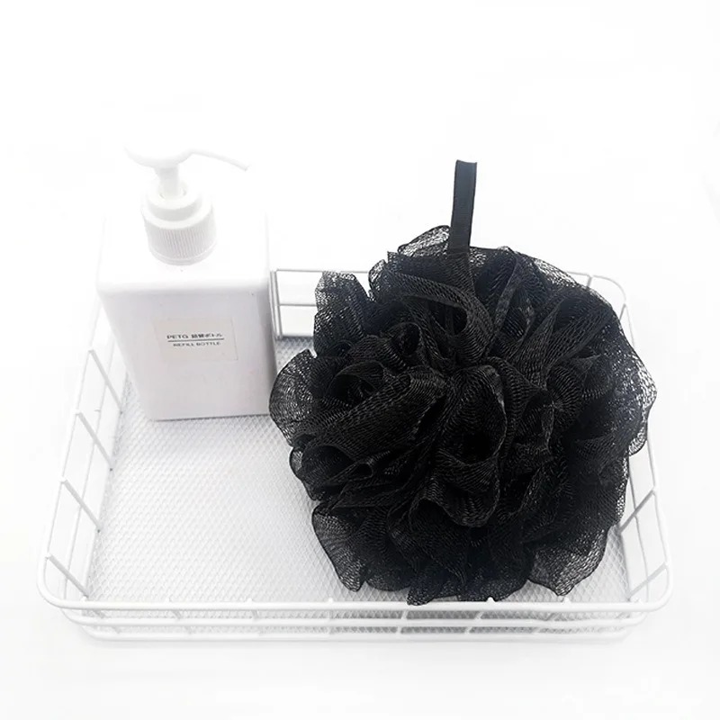 Soft Lufa Shower Sponge - Black - Dead Skin, Gives Glowing Skin - PE Skin-friendly Bath Ball for Home & Dormitory 6