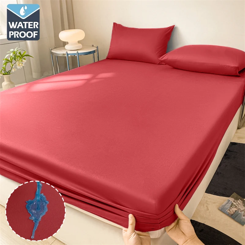 Waterproof Anti-Slip Elastic Mattress Protector and Fitted Bed Sheet