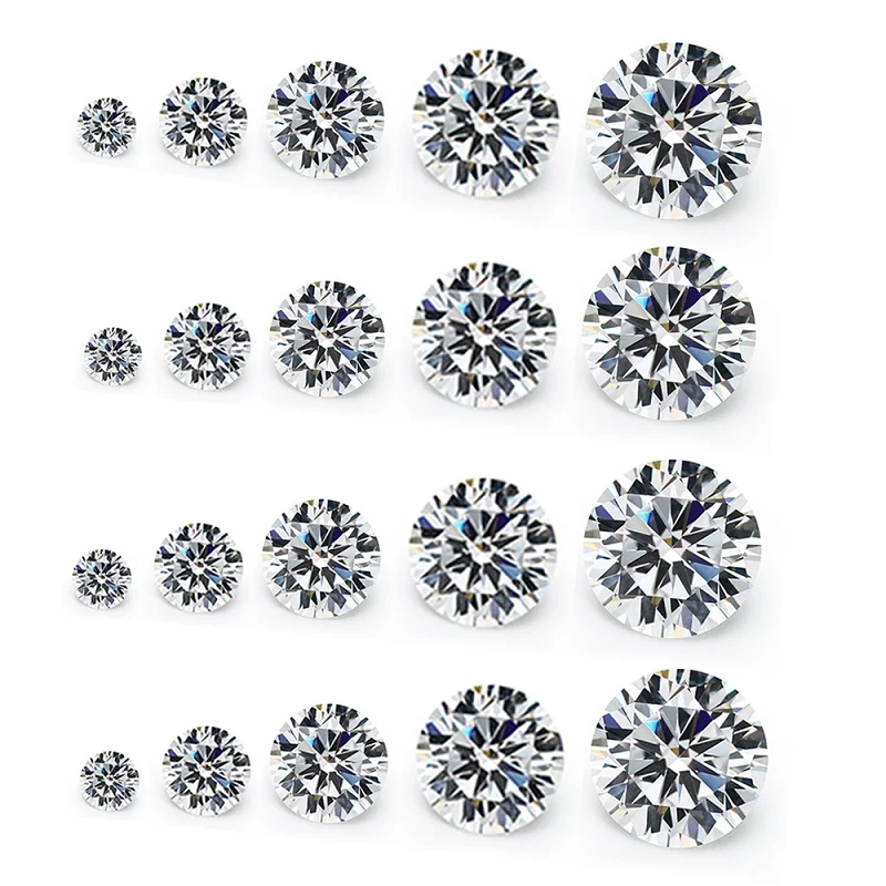 

25pcs/50pcs Round Cubic Zirconia Stone 4mm 5mm 6mm 7mm 8mm Mix 5 Size AAAAA Loose CZ Synthetic Gemstone 9mm 10mm 12mm