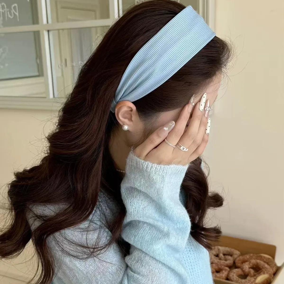 Leisure and High-end Solid Color Wide Edge Headband Ladies' Elegant Daily Versatile Headbands Fashionable Hair Accessories 4