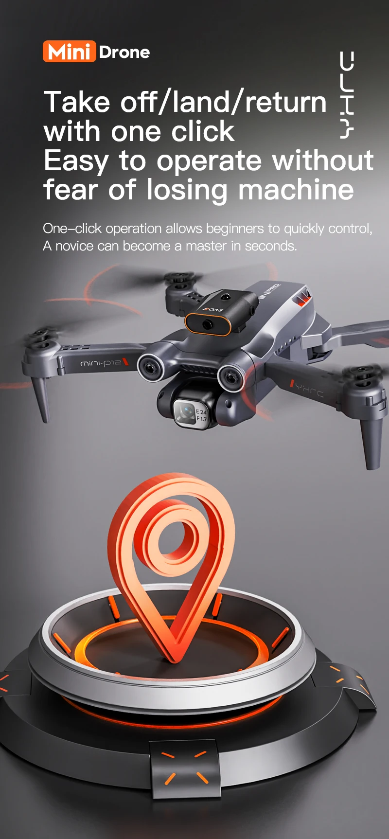 New P12 Drone Obstacle Avoidance Folding 4K 8K HD Drone Optical Flow ...