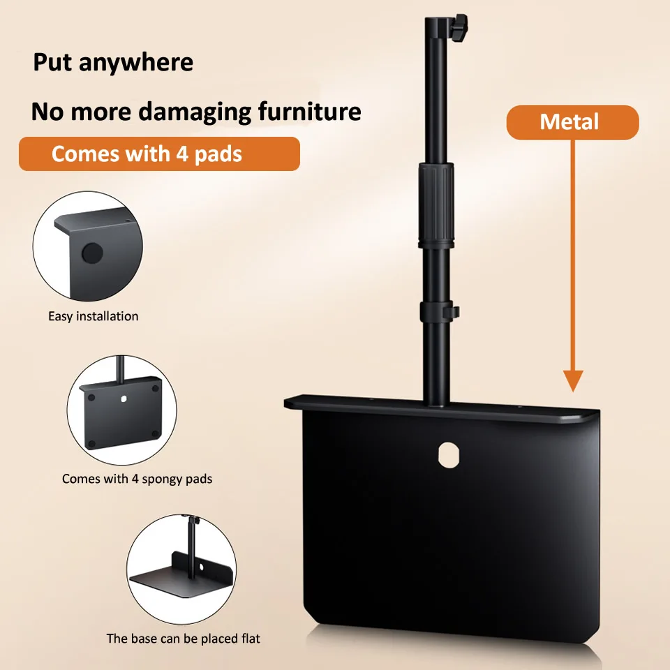 OUTMIX 침대 태블릿 스탠드 4-12.9 인치 전화 태블릿 게으른 팔 침대 책상 태블릿 마운트 텔레스코픽 지원 iPad 미니 무료 클립