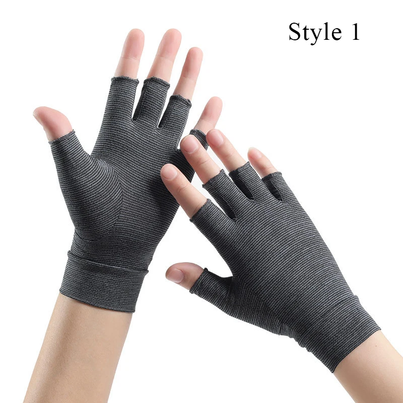 Guantes de seda de hielo para hombre y mujer, Manoplas sin dedos para ciclismo, deportes al aire libre, Fitness, protector solar, Verano _ - AliExpress Mobile