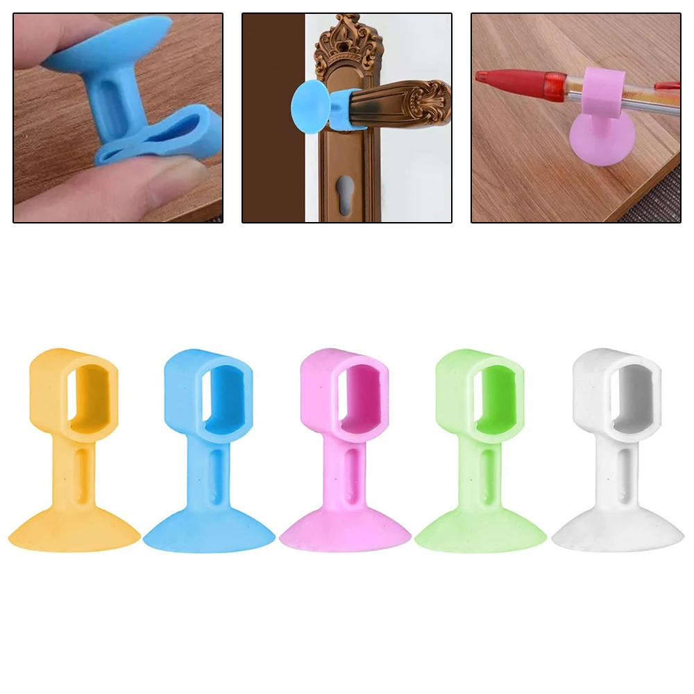 Door Stopper Baby Safety Protector Guard Silicone Wall Protector Anti-Collision Door Stops Punch free O Shape For Bathroom 1pc door stopper silicone door stopper door stopper bumpers silicone rubber bumpers