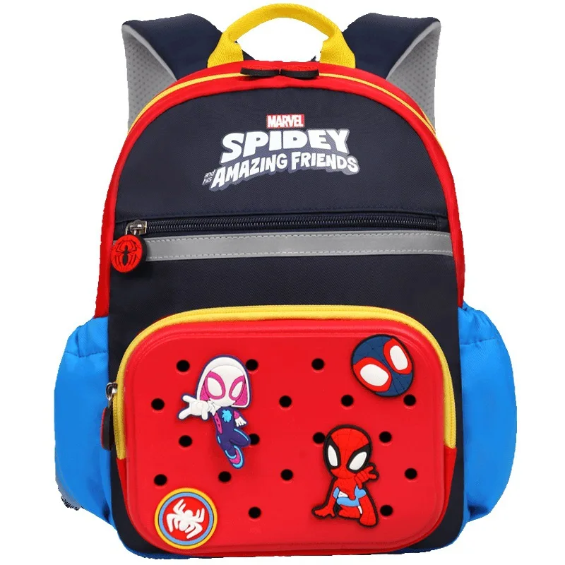 Genuine Disney New School Bags For Boys Spider Man Kindergarten Backpack Student Shoulder Orthopedic Age 2-8 Kids Gift Mochila