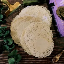 

10Sheets Handmade Coffee Dyed Vintage Bill Lace Pad Paper TN Junk Journal Planner Decorative DIY Craft Paper Stationery Sticker