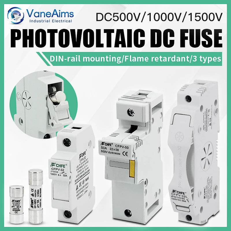 Abb 15a cilindrische zekering voor PV toepassingen / 1000V DC