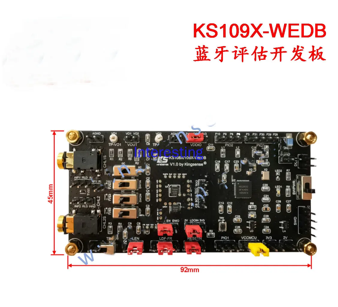 KS1092 Bluetooth Dualchannel EEG Chip EEG Brainwave Sensor Evaluation