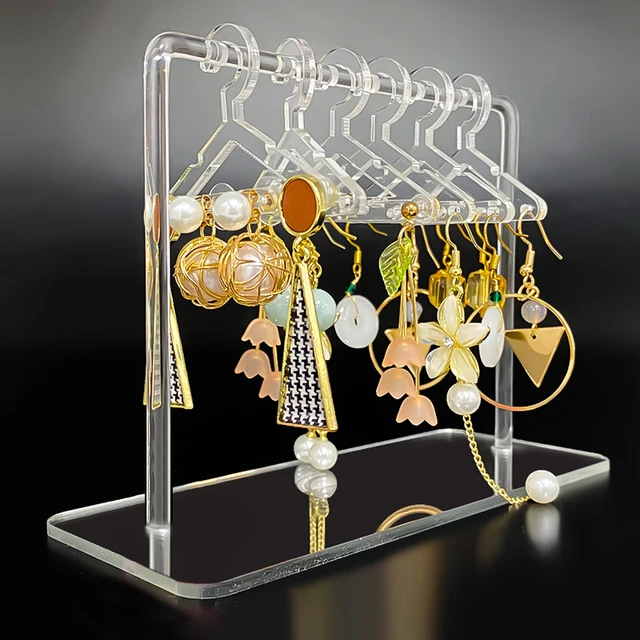 Earrings Storage Rack Earring Necklace Earrings Organizer With Clothes  Hangers Jewelry Organizer Stand Earring Display Stand - AliExpress