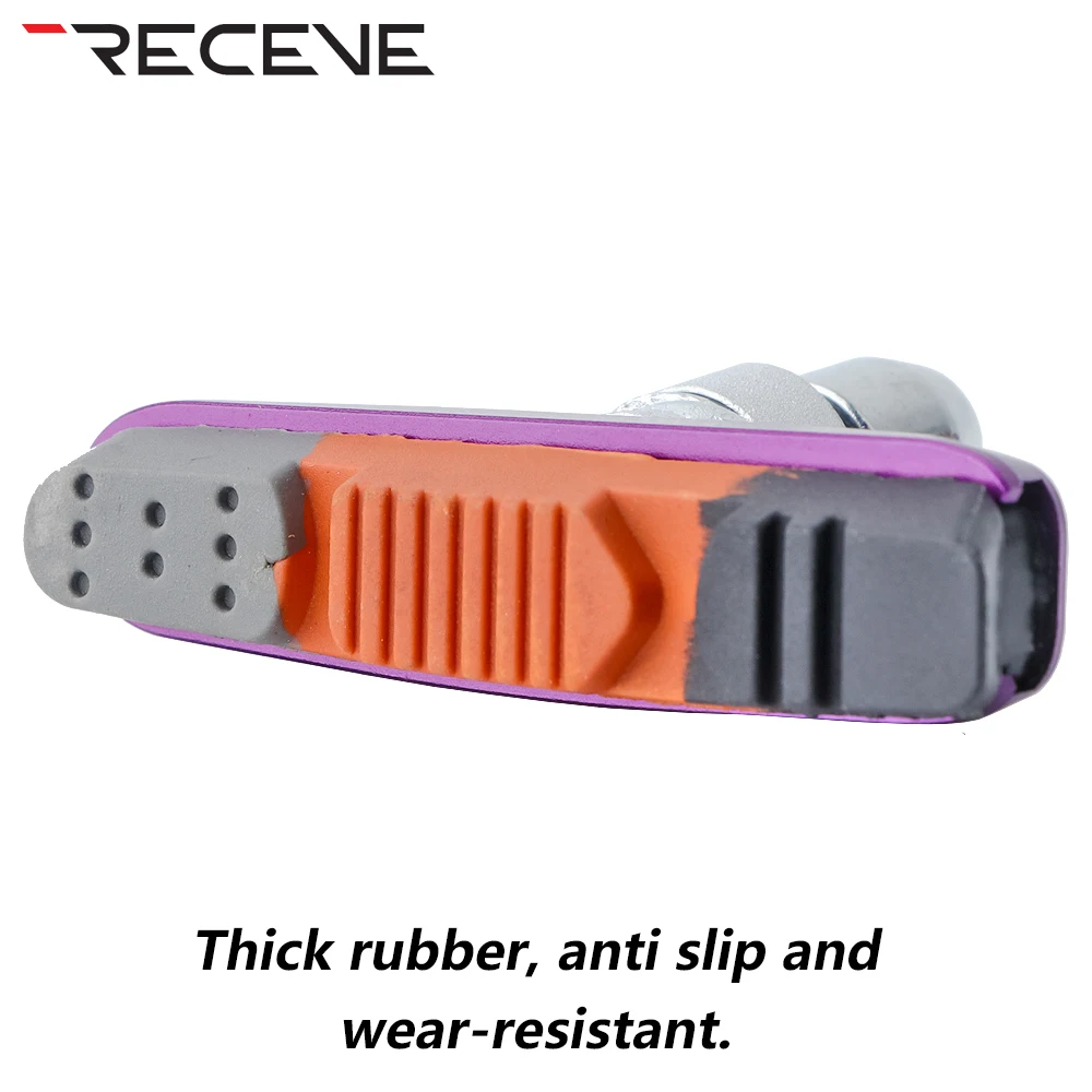 RECEVE Folding Bike Brake Pads Bicycle Rim V Brake Pads BMX Rubber Block Braking V-Brake Holder Shoes For Brompton Cycling