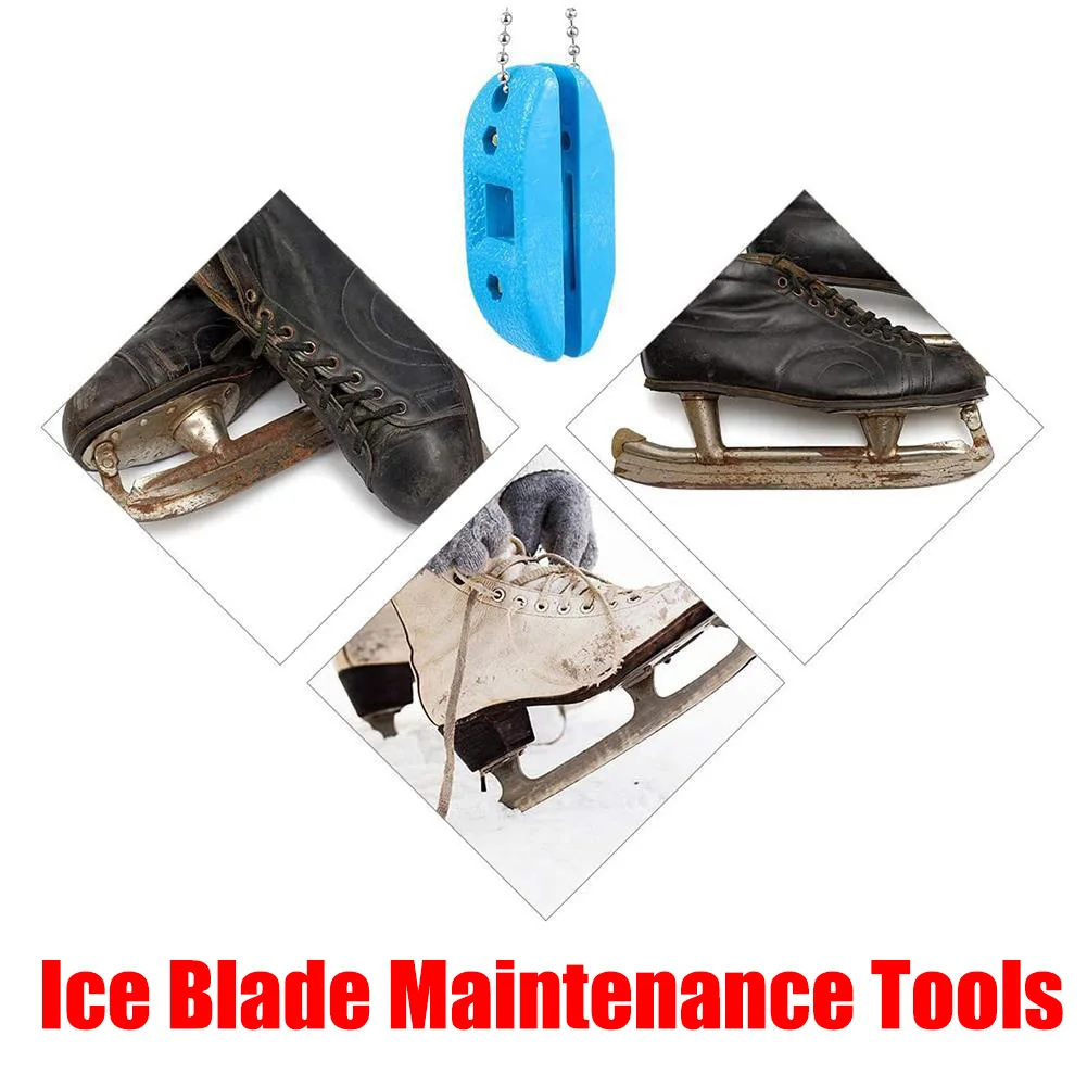 Ice Skate Double Side Sharpener White Sandstone Portable Hanging Ice