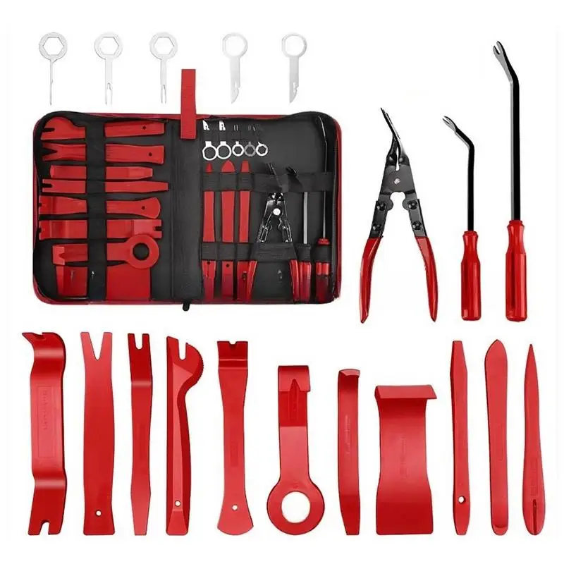 

Car Trim Removal Tool Set Interior Disassembly Kit 19pcs Car Panel Clip Removal Pliers Tools Auto Door Clip Fastener Pry Tools