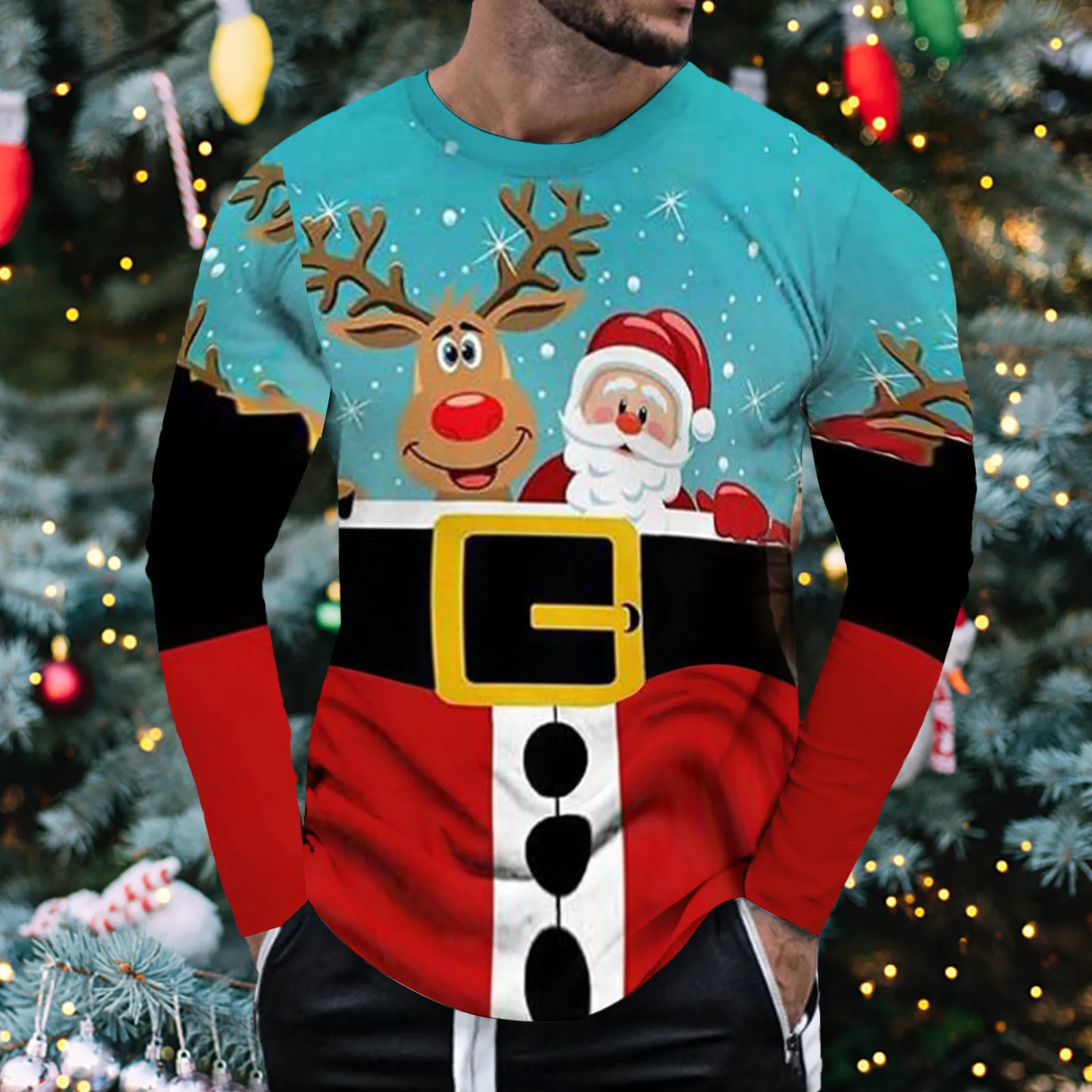 

Новинка, свитер Y2k с рождественским рисунком Санта-Клауса, рождественские свитера для косплея, топы, мужские и женские Смешные Пуловеры, мужской уродливый свитер