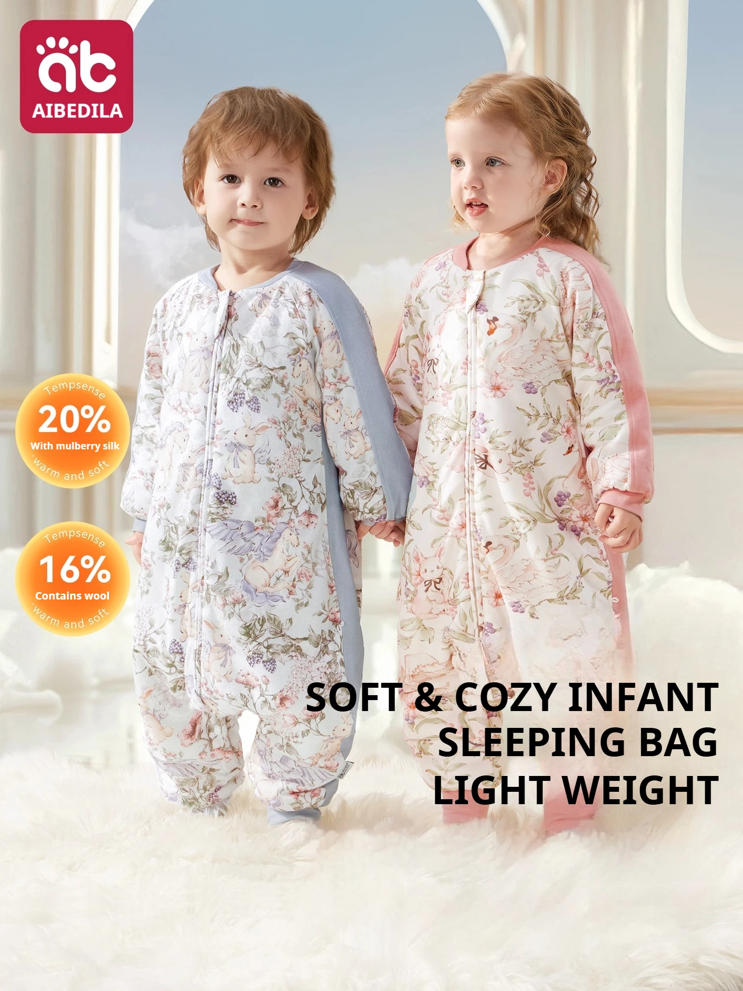 AIBEDILA Baby Sleep Sack Thick Soft Kid's Swaddle Transition Sleeping Bag Warmth Toddlers 1