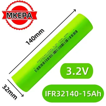 Nuova batteria ricaricabile al litio ferro fosfato da 3,2 V 15 Ah32140, adatta per batterie di accumulo di energia nei veicoli elettrici camper.