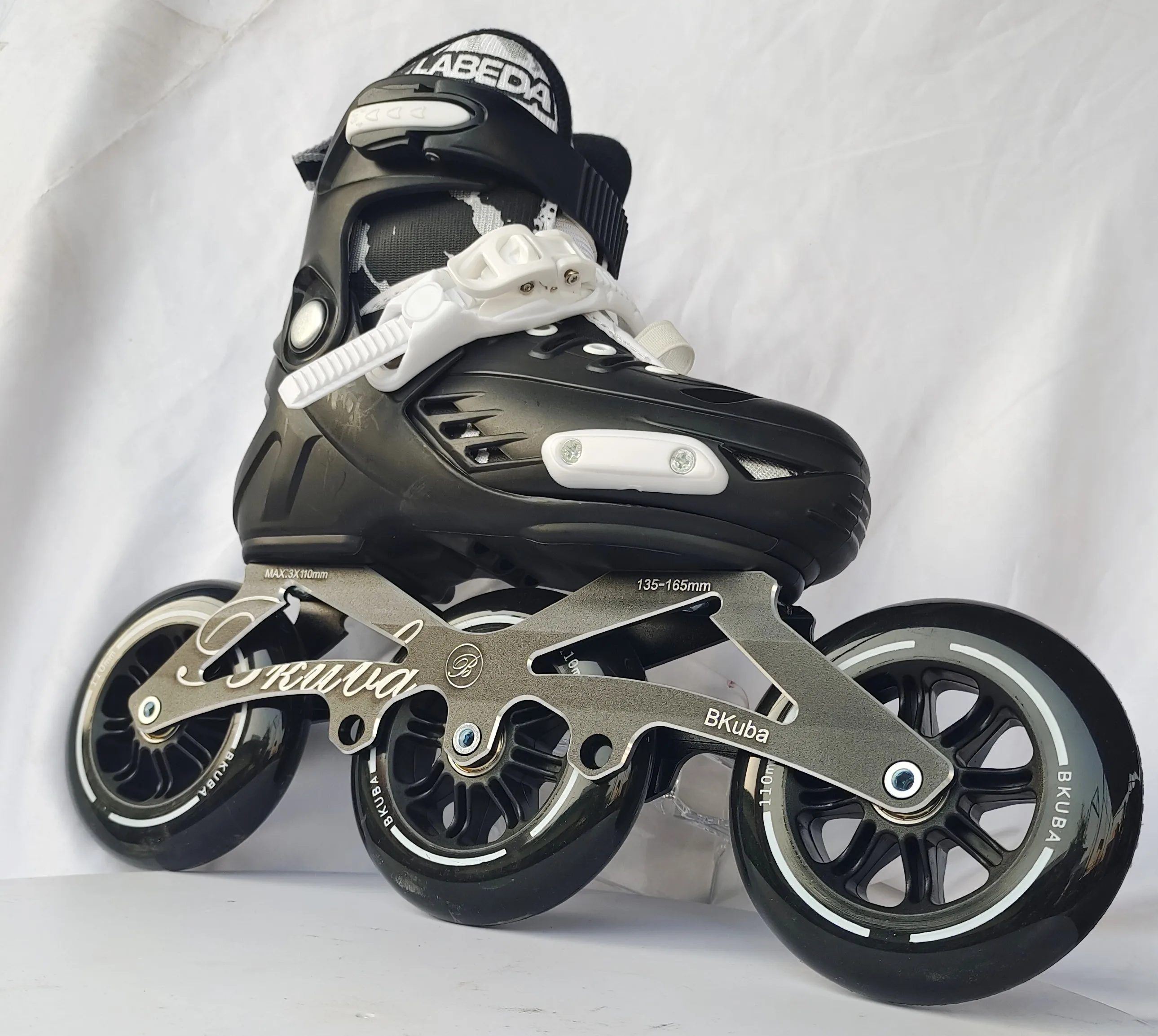 Adult children's professional beginner speed skates Dual purpose roller skates Racing Ice skate Adjustable size big three wheels - Image 3