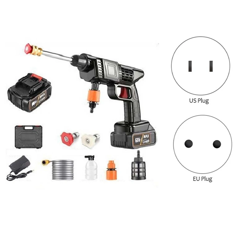 

Adjustable High Pressure Washer For Car Washing Garden Watering Cleaning Tools US Plug