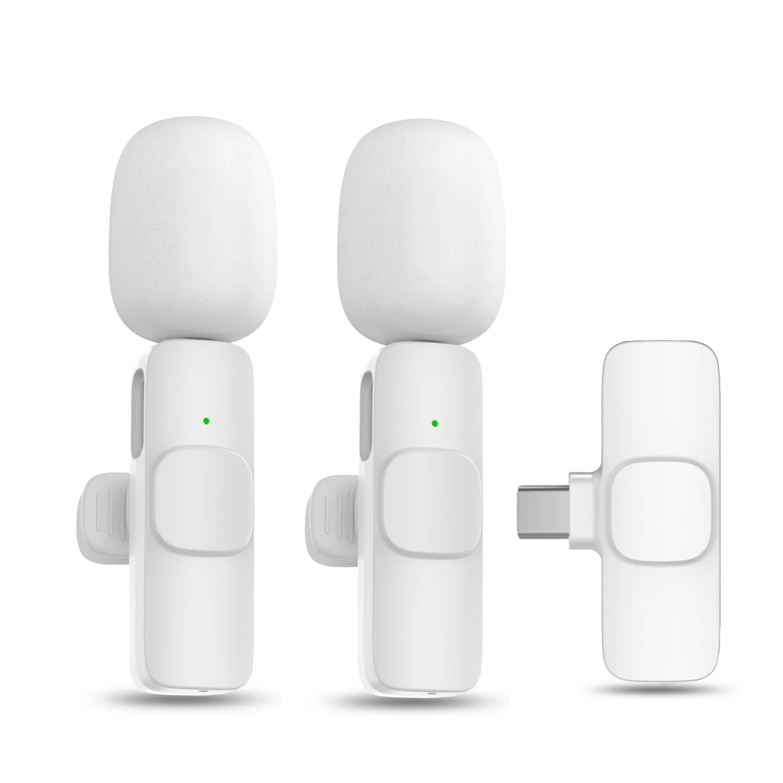 새로운 무선 라 발리에 마이크 휴대용 오디오 비디오 녹화 iPhone 용 미니 마..