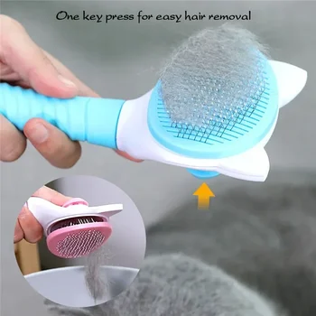 Pet Comb Cat Cleaning Supplies High Quality Self cleaning Brush Professional Grooming brush for Dogs, Cats pets Glove dog Bath 6
