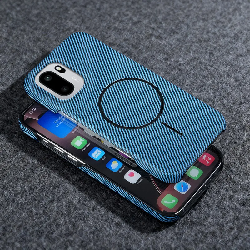 Kevlar Magnetic Frosted PC Shockproof Bumper Case