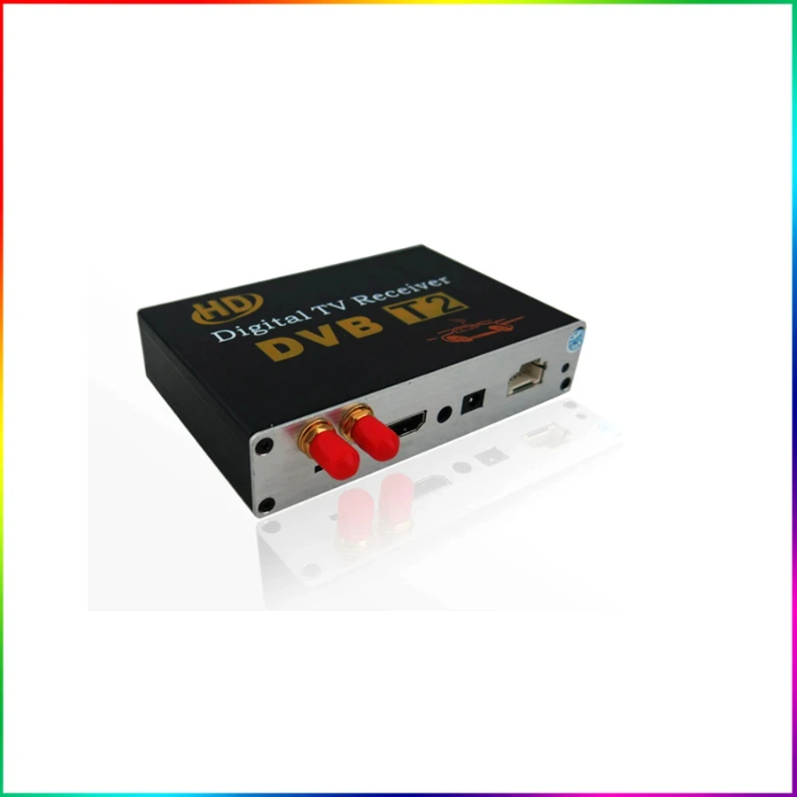 HD DVB-T2 MPEG4 ricevitore TV Box Tuner Dual Antenna Car Mobile Tv digitale Box per RU AU EU sud Africa sud-est asiatico