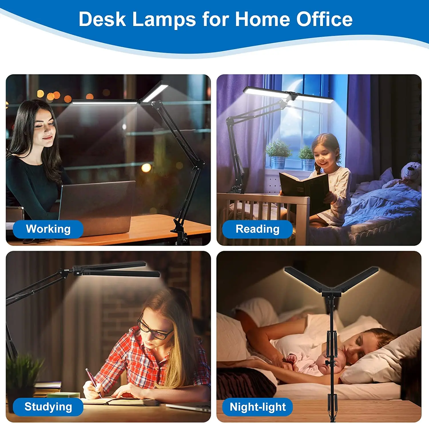 ARVOSTO LED Reading Desk Lamp