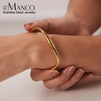 eManco Teardrop Twisted Cuff Bangles Bracelets for Women Adjustable 14K Gold Plated Chunky Open Cuff Bracelet Minimalist Party 1