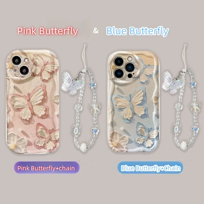 Butterfly Chain Y2K Bracelet Phone Case Cover