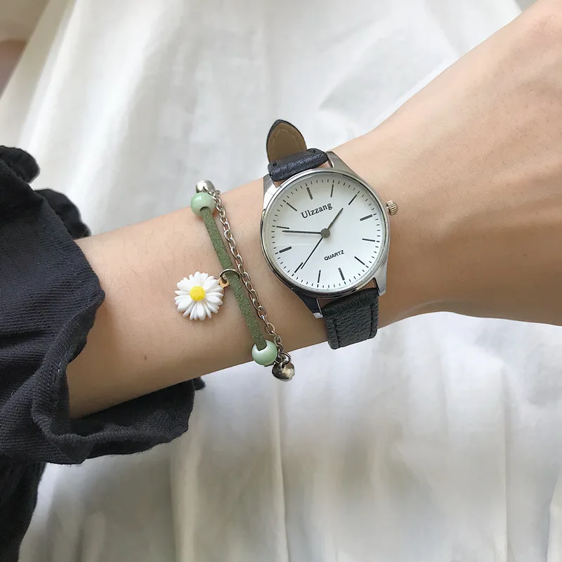 

Women's Retro Luxury Watch Stainless steel Dial Casual Exquisite Leather Belt Watches With Fashionable Simple Style Quartz Watch