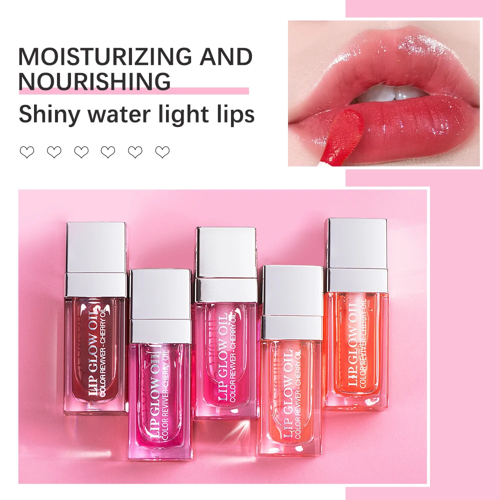 Hydrating Lip Glow Oil, Moisturizing Transparent Plumping Lip Gloss, Tinted for Lip Care and Dry Lip,Ideal Gift For Mother's Day 5