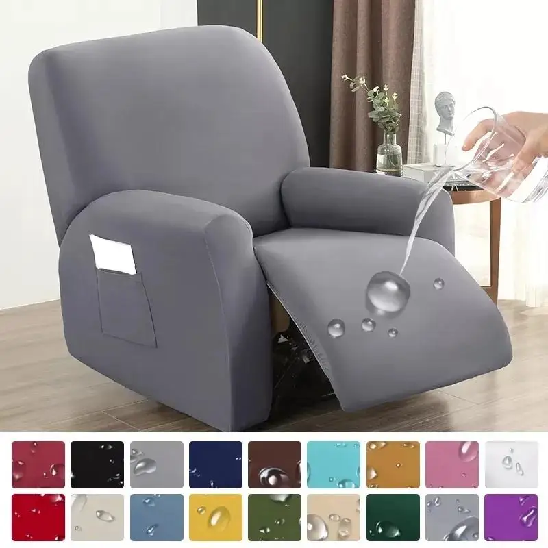 Sofa Cover Waterproof Recliner Sofa Cover Non-slip Milk Silk Sofa Covers For Living Room Single Chair Couch Cover Armchair Covers Home