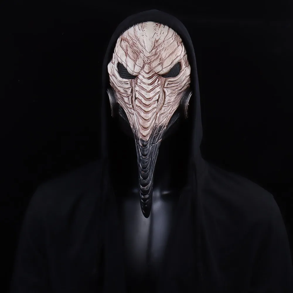 Steampunk Plague Doctor Mask Cosplay Long Nose Bird Beak Latex Helmet Carnival Masquerade Halloween Party Costume Props