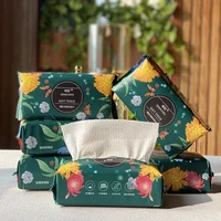1 Bag Disposable Face Towel Tissues Cotton Wash Towel Extractable Unisex Cleansing Towel Soft Washable Towels 20X20CM 50 Sheets 2