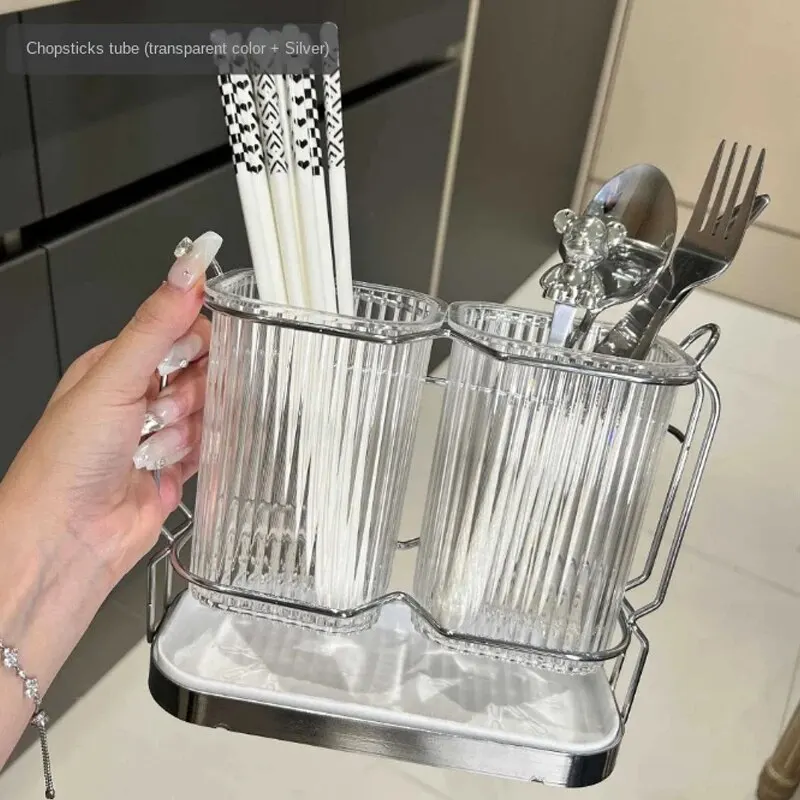 Kitchen Storage Rack Chopsticks Container Kitchen Spoon Storage Container Household Storage Rack Chopsticks Basket