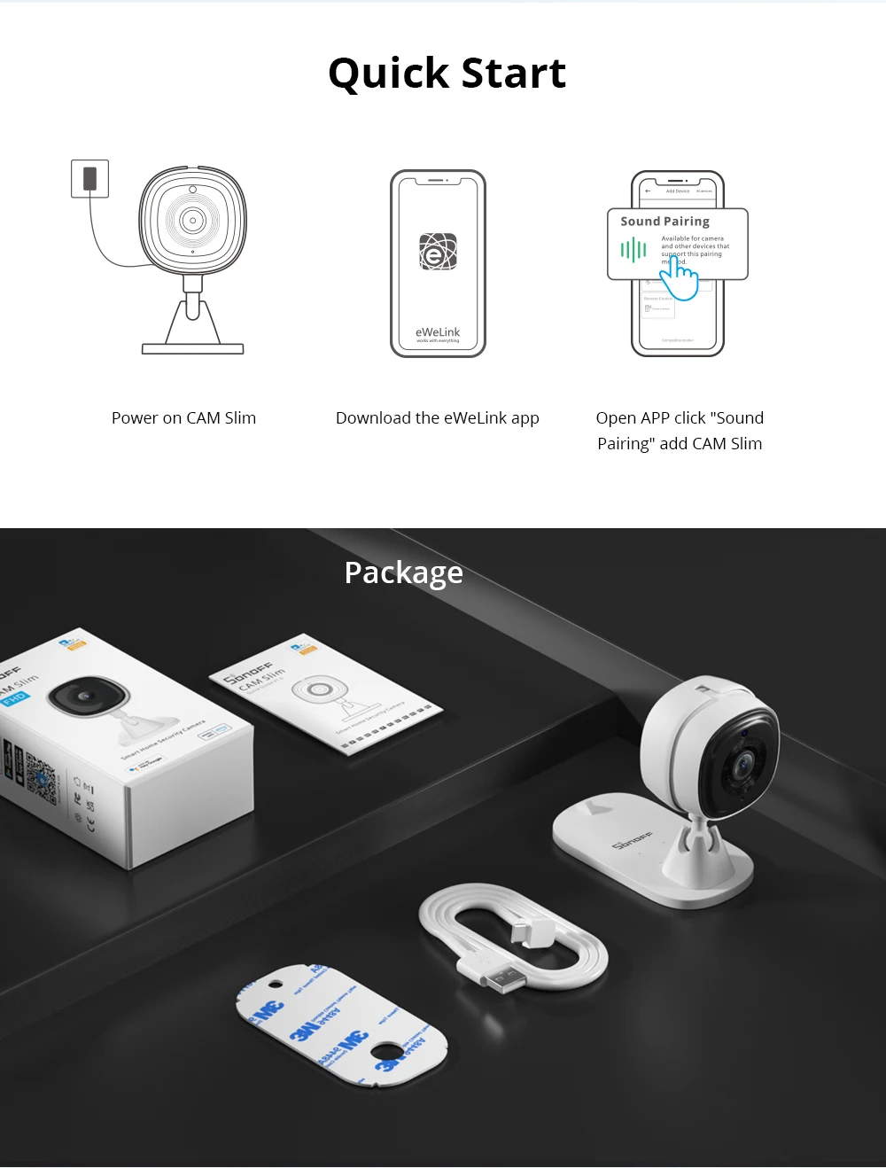 Caméra IP intérieur Wi-Fi S-cam – SONOFF