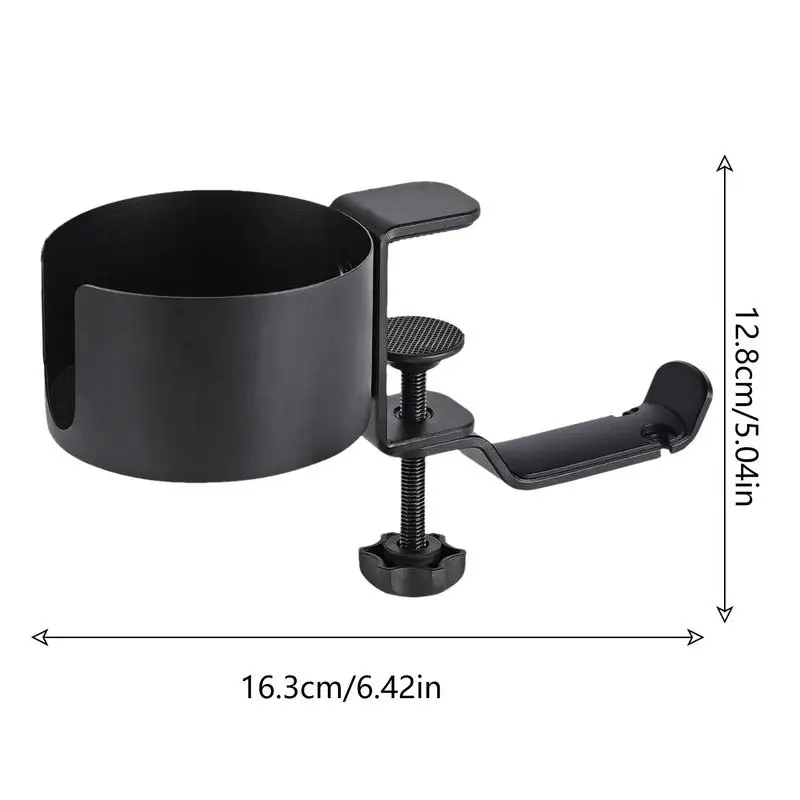 2 In 1 Headphone Holder Universal Gaming Headset Hanger Mount Desktop Computer Desk Fixed Cup Holder Drink Cup Mug Rack