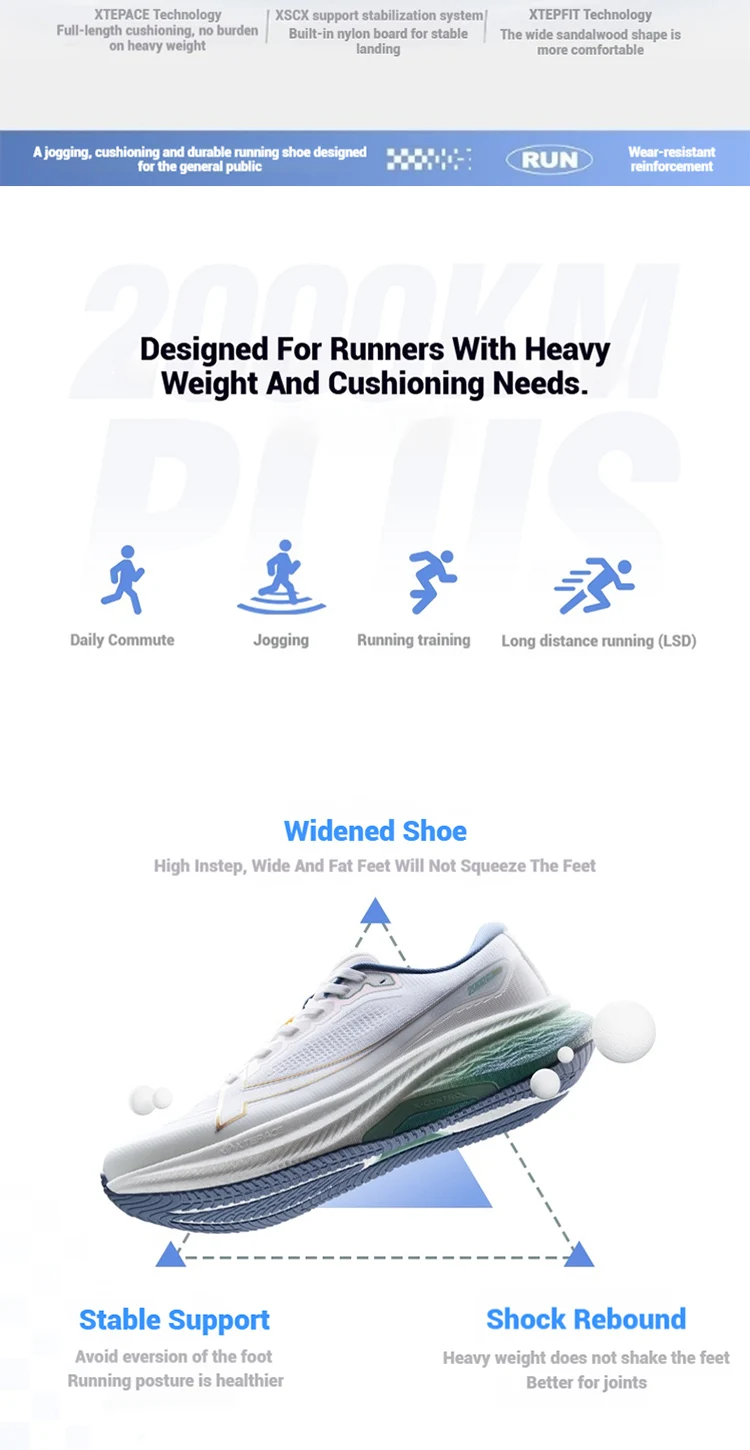 Xtep 2000km Plus Running Shoes side view