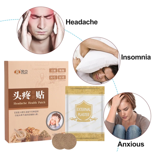 24pcs Headache Migraine Relief Patch Head Pain Treatment Medical