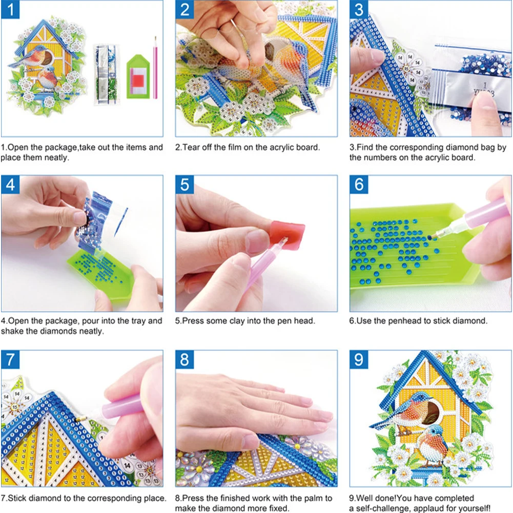 Gnome Double Sided Effect Desktop Diamond Art Kits 5D DIY Diamond Art Tabletop Decorations Painting Desktop Decorations