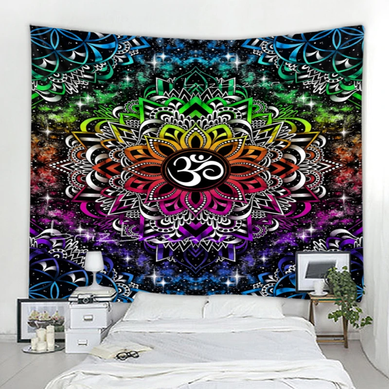 Psychedelic Eyes Decorative Tapestry Mandala Boho Hippie Wall Tapestry for Home Bedroom Decorative Tapestry