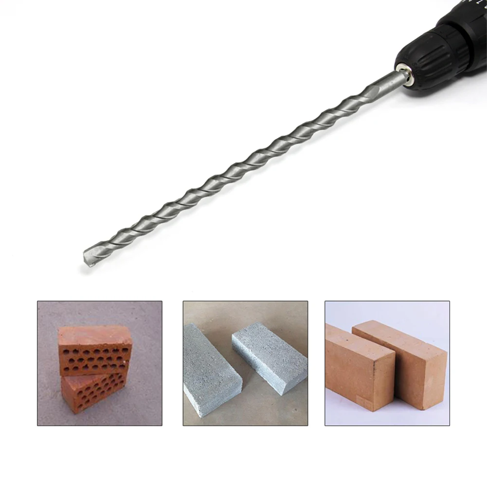 10mm/12mm/14mm/16mm Impact Drill Bit Drill Tool 1pc 500mm Carbide Steel Concrete Drill Bit For Concrete Impact Drill Bit