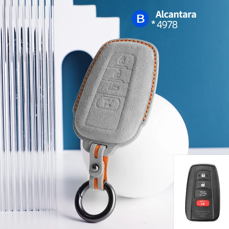 

Модный новый замшевый автомобильный брелок с дистанционным управлением для Camry Highlander Corolla Prado Crown GR 86 Reiz аксессуары для автомобильного ключа