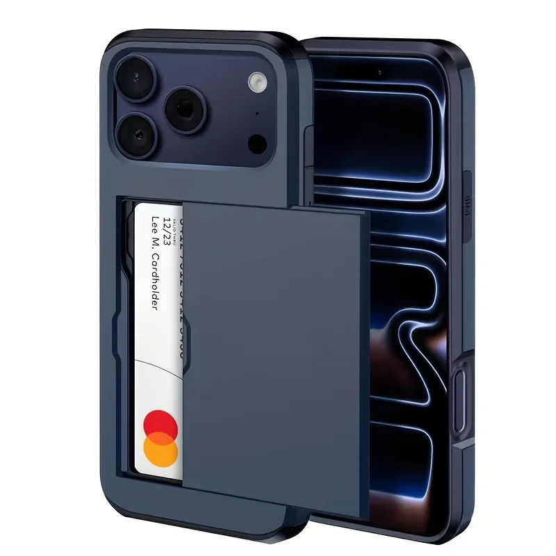 Premium Double-Layer Protective Wallet Phone Case with Card Slot Pocket